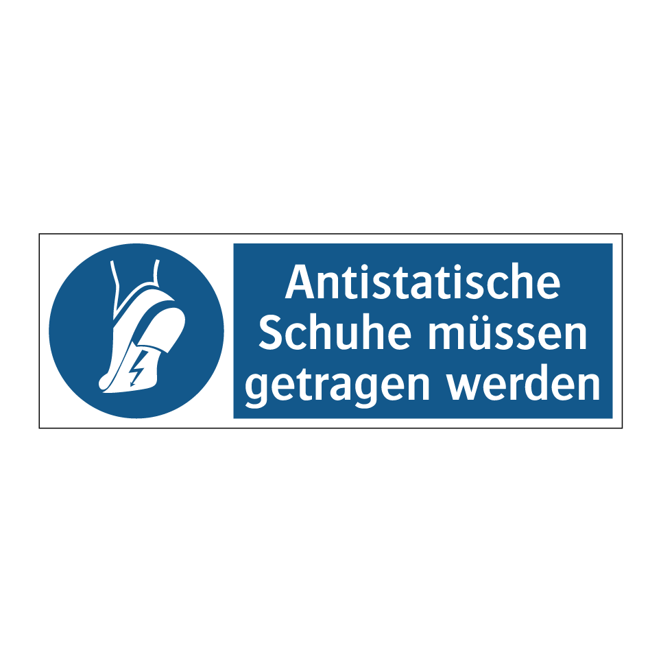 Antistatische Schuhe müssen getragen werden