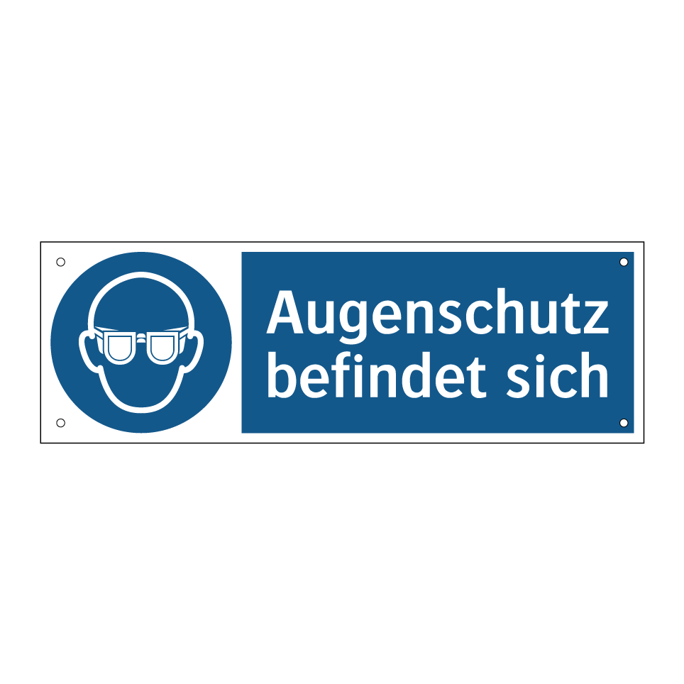 Augenschutz befindet sich