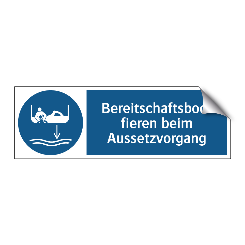 Bereitschaftsboot fieren beim Aussetzvorgang