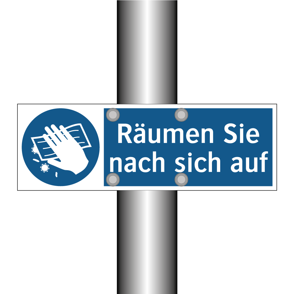 Räumen Sie nach sich auf