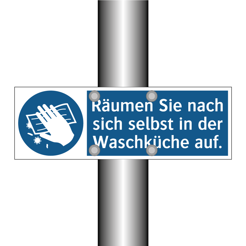 Räumen Sie nach sich selbst in der Waschküche auf.
