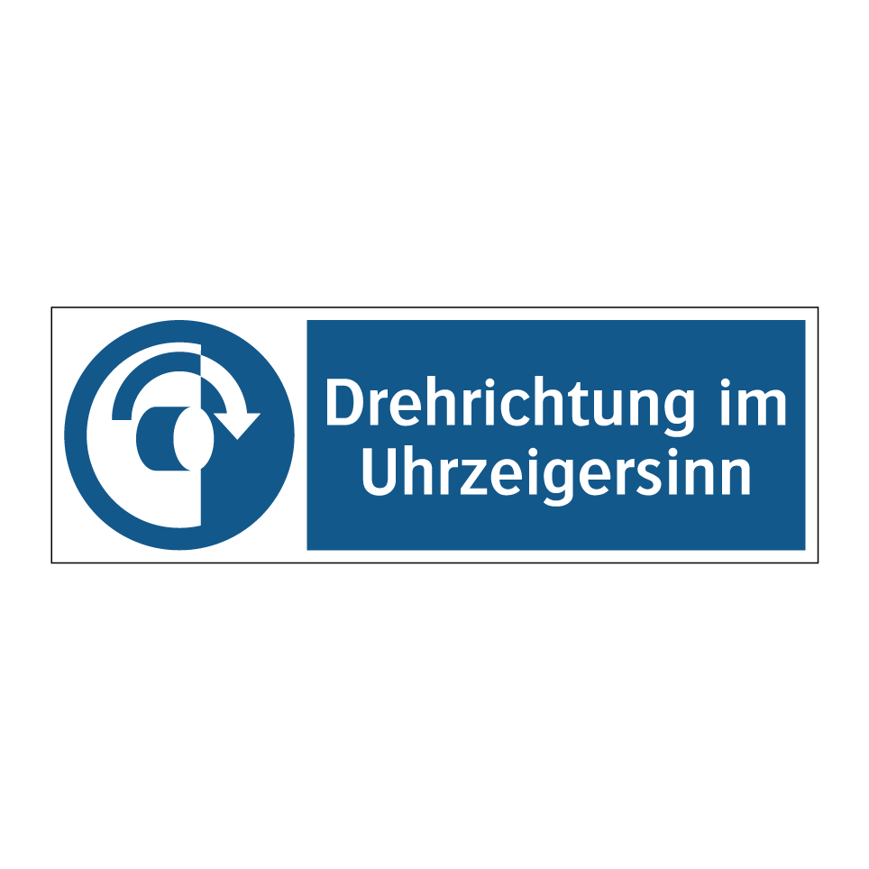 Drehrichtung im Uhrzeigersinn