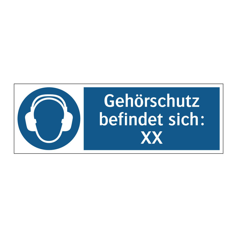 Gehörschutz befindet sich: XX