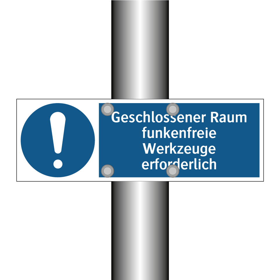 Geschlossener Raum funkenfreie Werkzeuge erforderlich