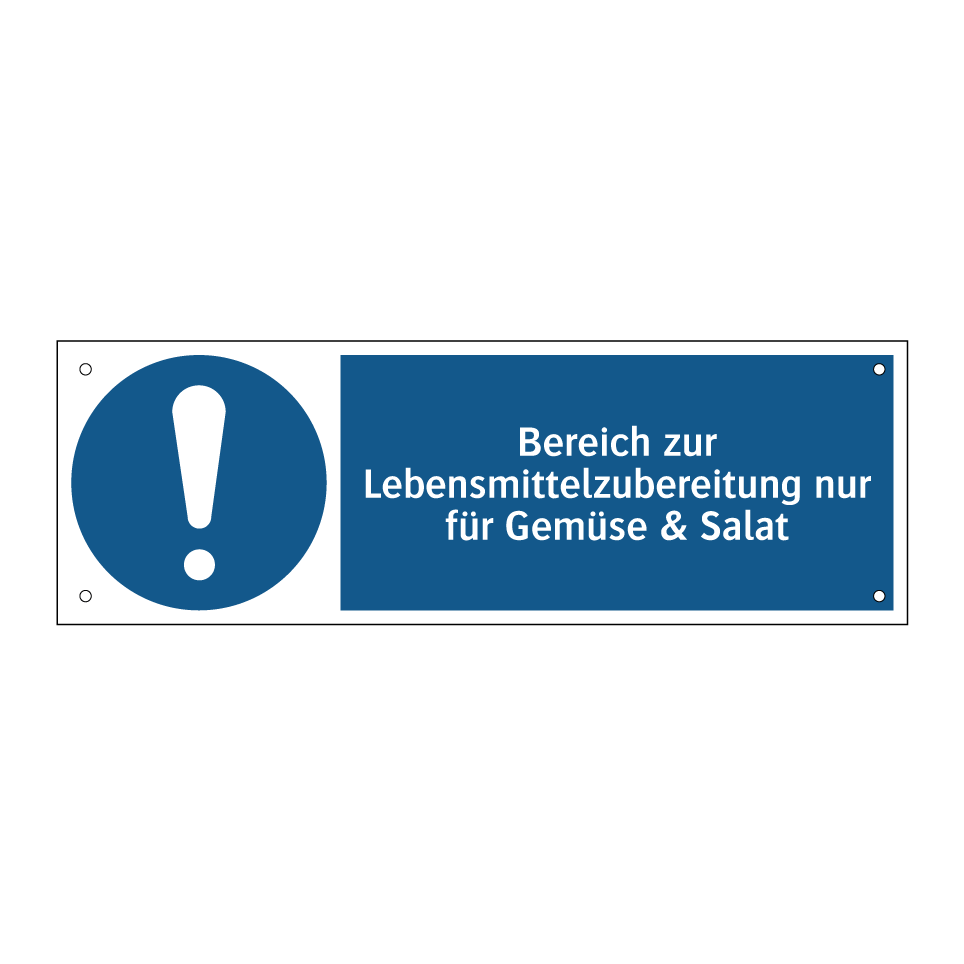 Bereich zur Lebensmittelzubereitung nur für Gemüse & Salat