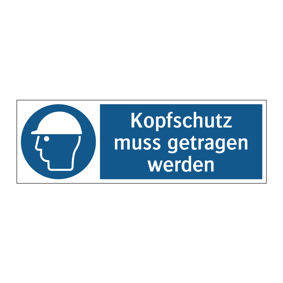 Kopfschutz muss getragen werden