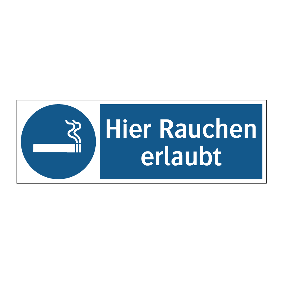 Hier Rauchen erlaubt