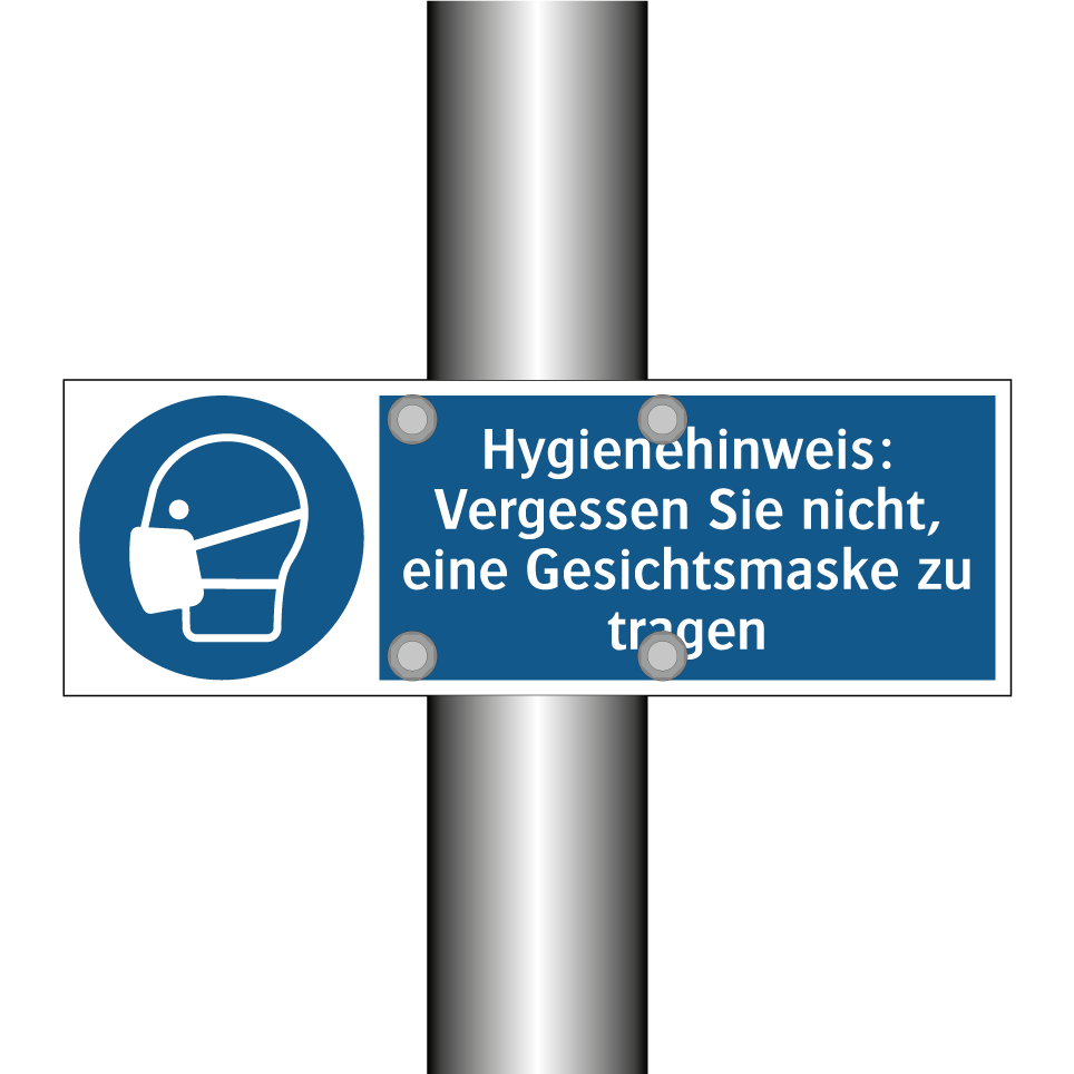 Hygienehinweis: Vergessen Sie nicht, eine Gesichtsmaske zu tragen