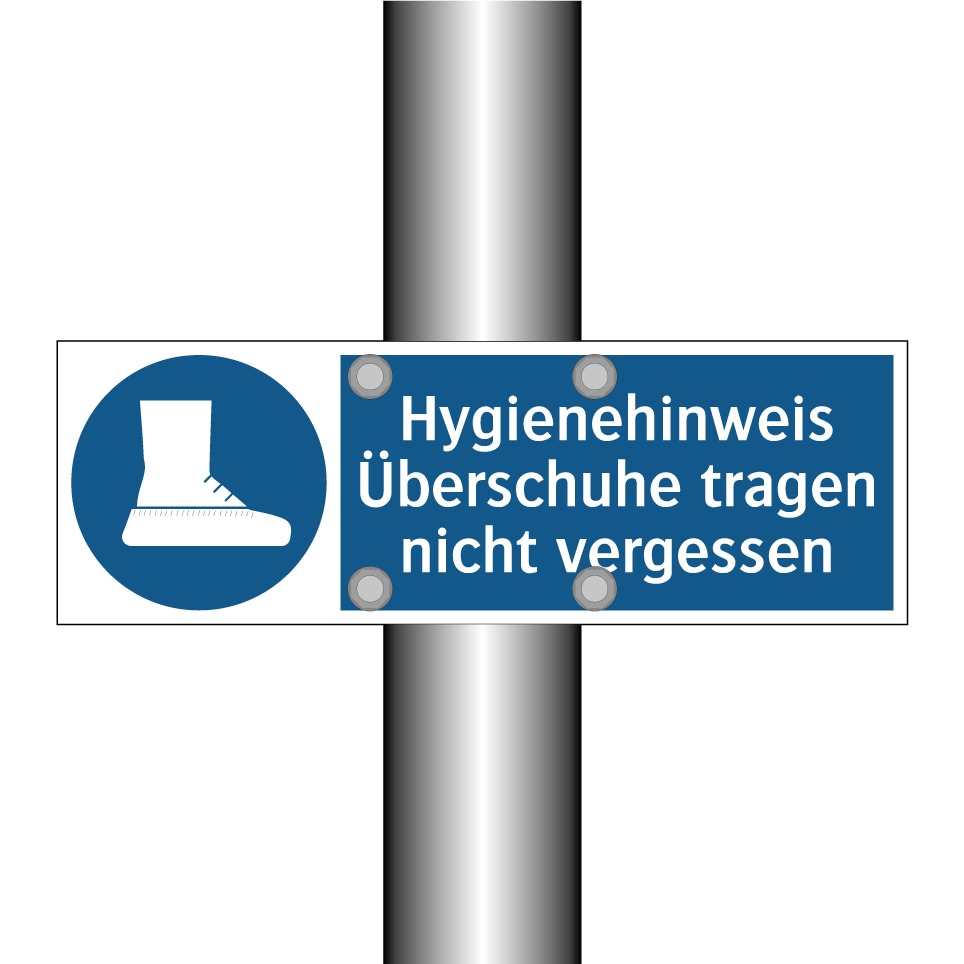 Hygienehinweis Überschuhe tragen nicht vergessen