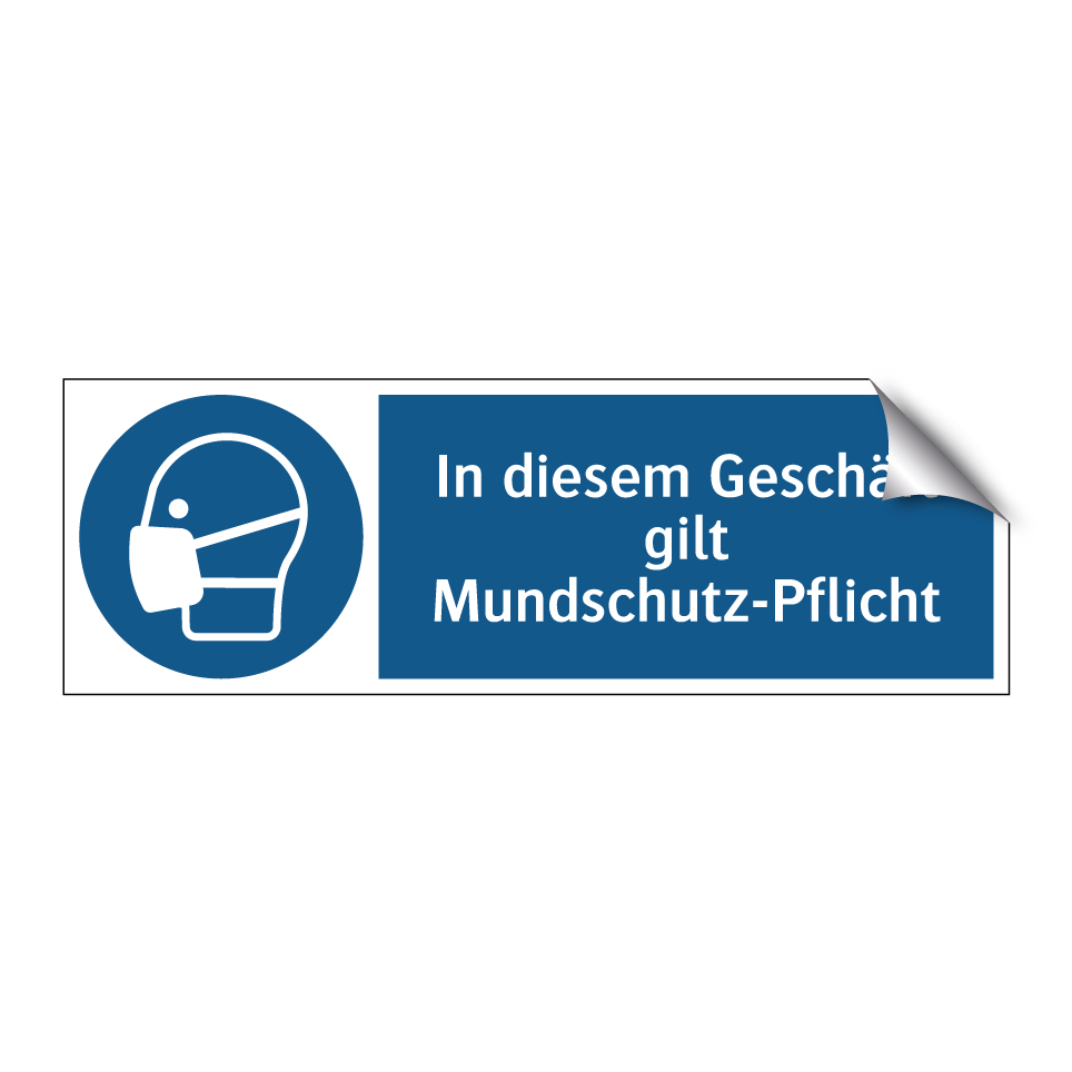 In diesem Geschäft gilt Mundschutz-Pflicht
