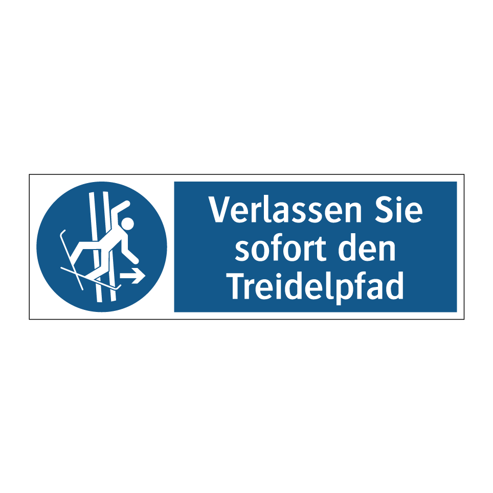 Verlassen Sie sofort den Treidelpfad
