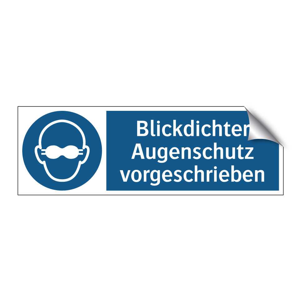 Blickdichter Augenschutz vorgeschrieben