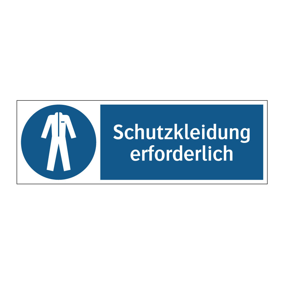 Schutzkleidung erforderlich