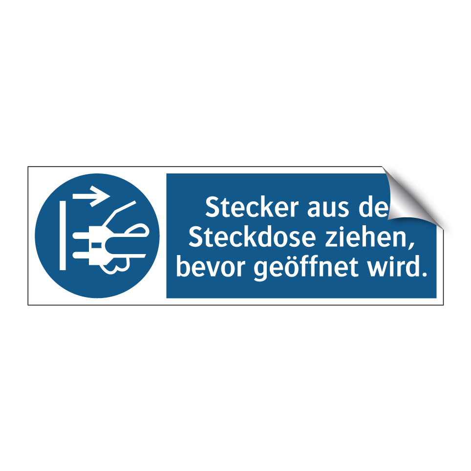 Stecker aus der Steckdose ziehen, bevor geöffnet wird.
