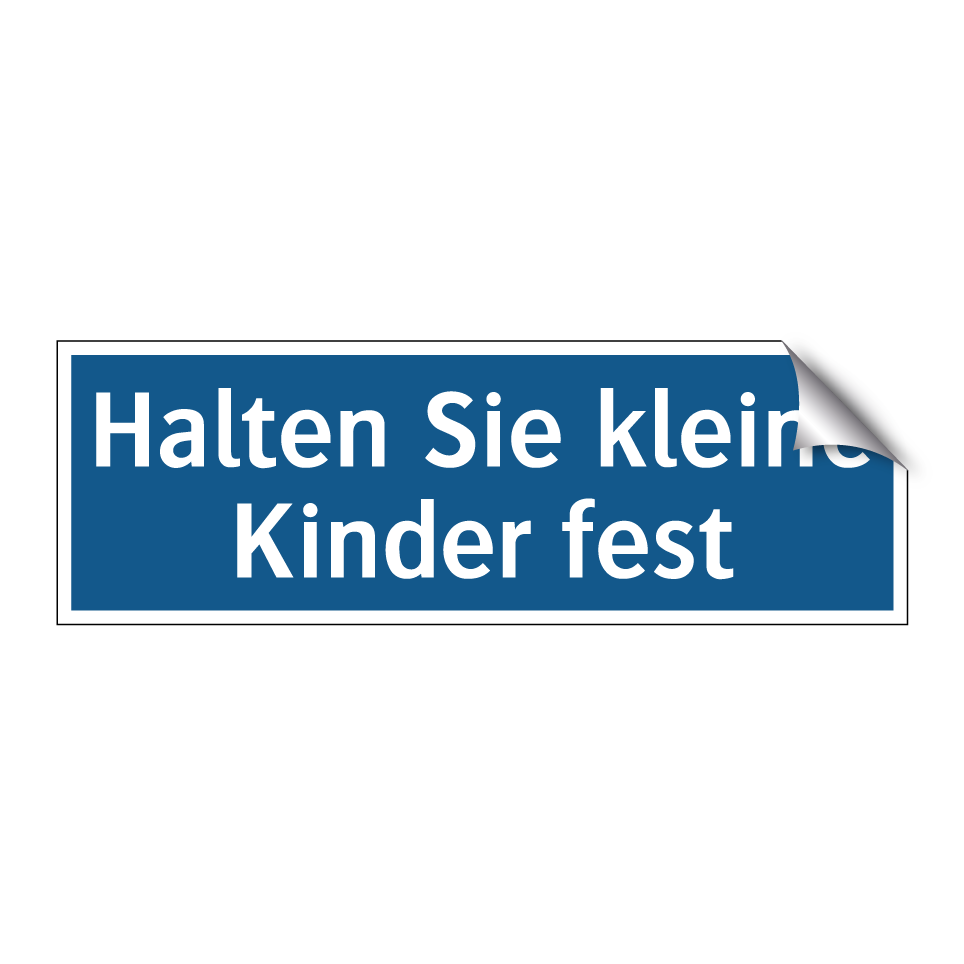 Halten Sie kleine Kinder fest
