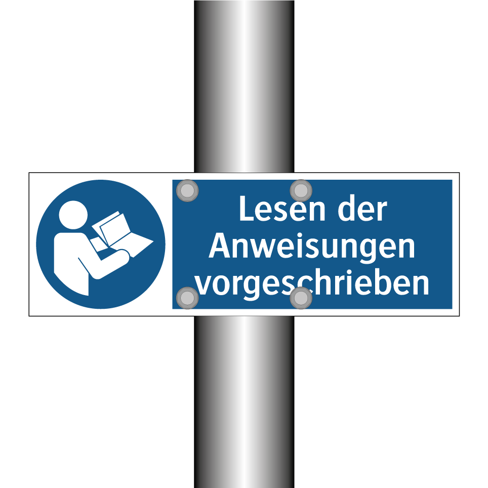 Lesen der Anweisungen vorgeschrieben