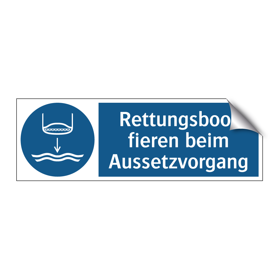 Rettungsboot fieren beim Aussetzvorgang