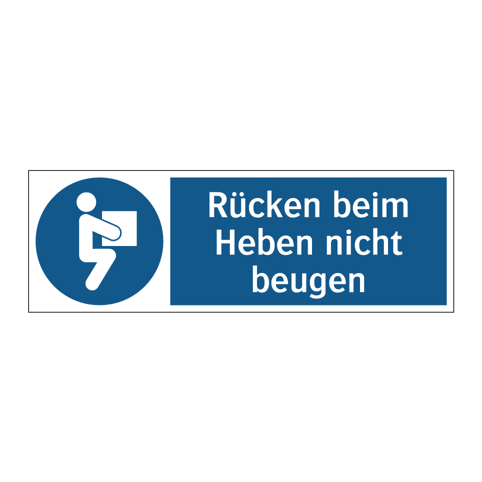 Rücken beim Heben nicht beugen