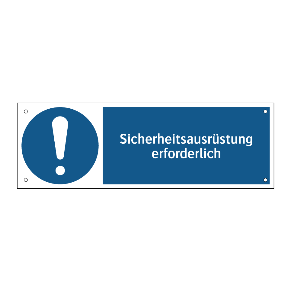Sicherheitsausrüstung erforderlich