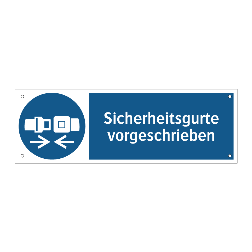 Sicherheitsgurte vorgeschrieben