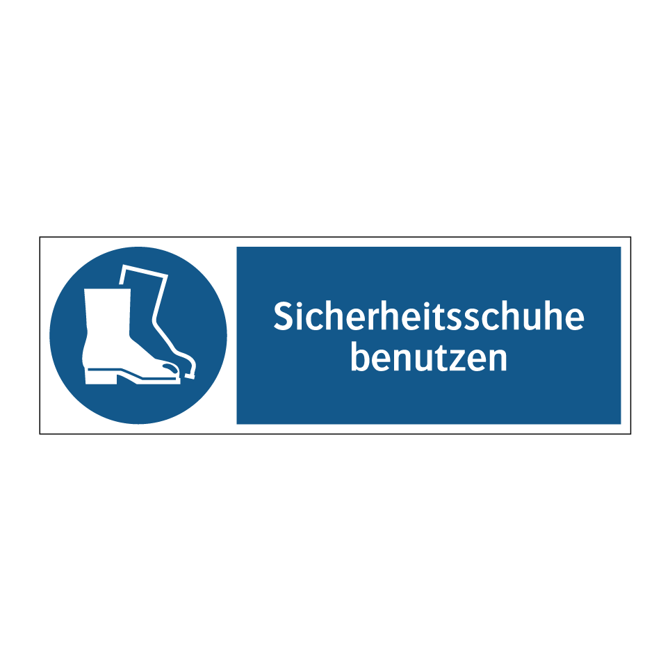 Sicherheitsschuhe benutzen