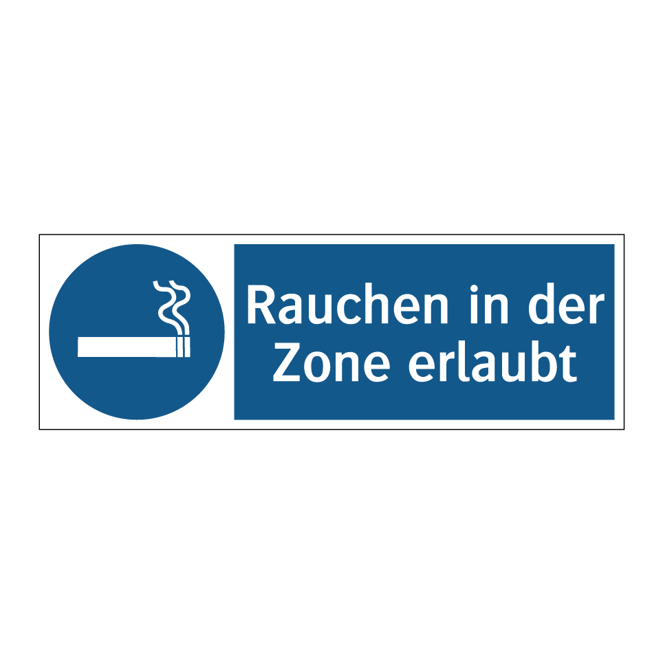 Rauchen in der Zone erlaubt