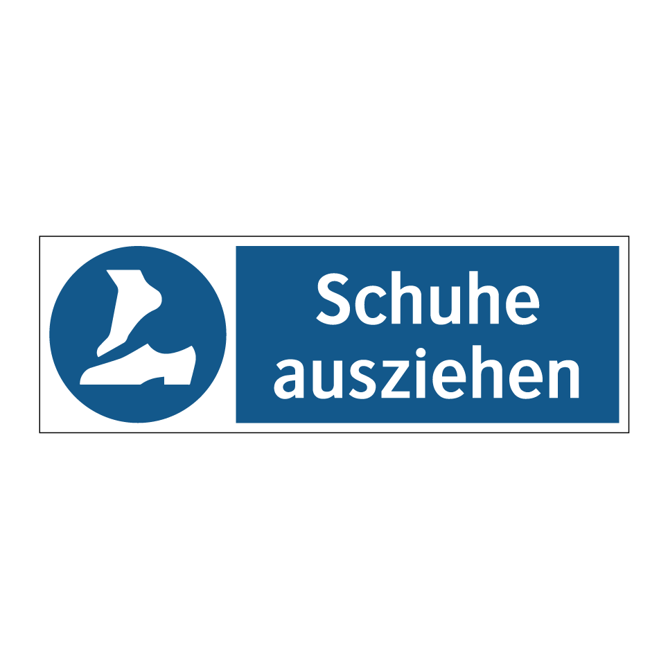 Schuhe ausziehen
