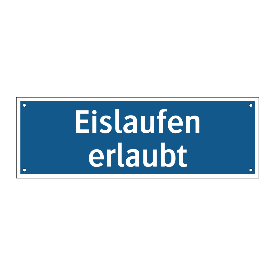Eislaufen erlaubt