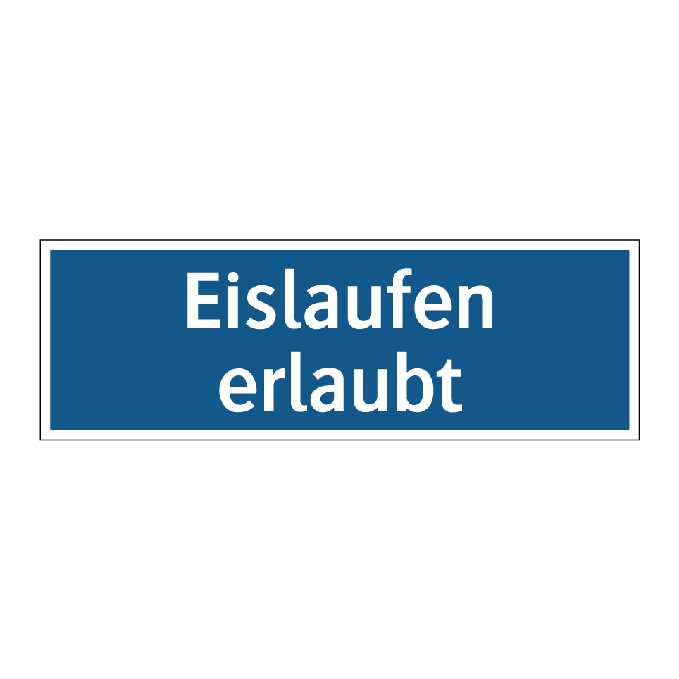 Eislaufen erlaubt