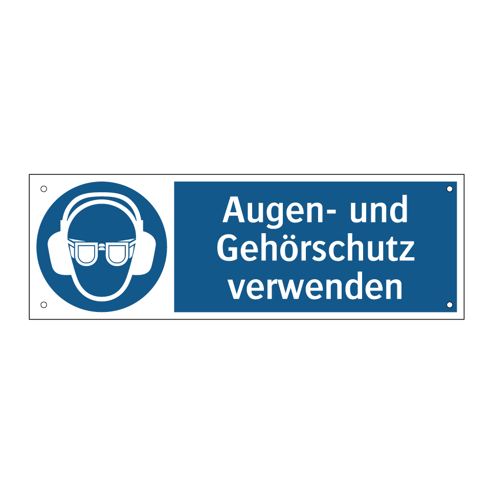 Augen- und Gehörschutz verwenden