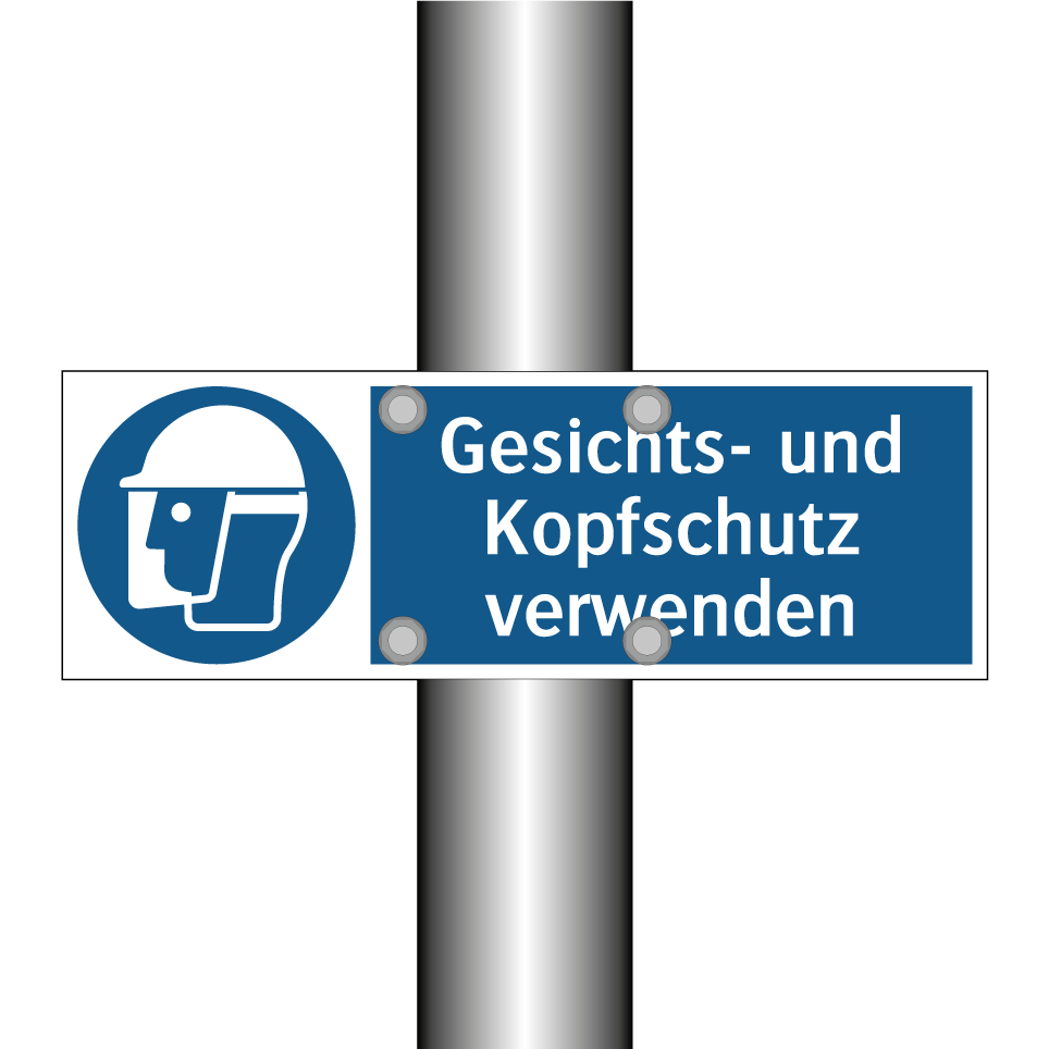 Gesichts- und Kopfschutz verwenden