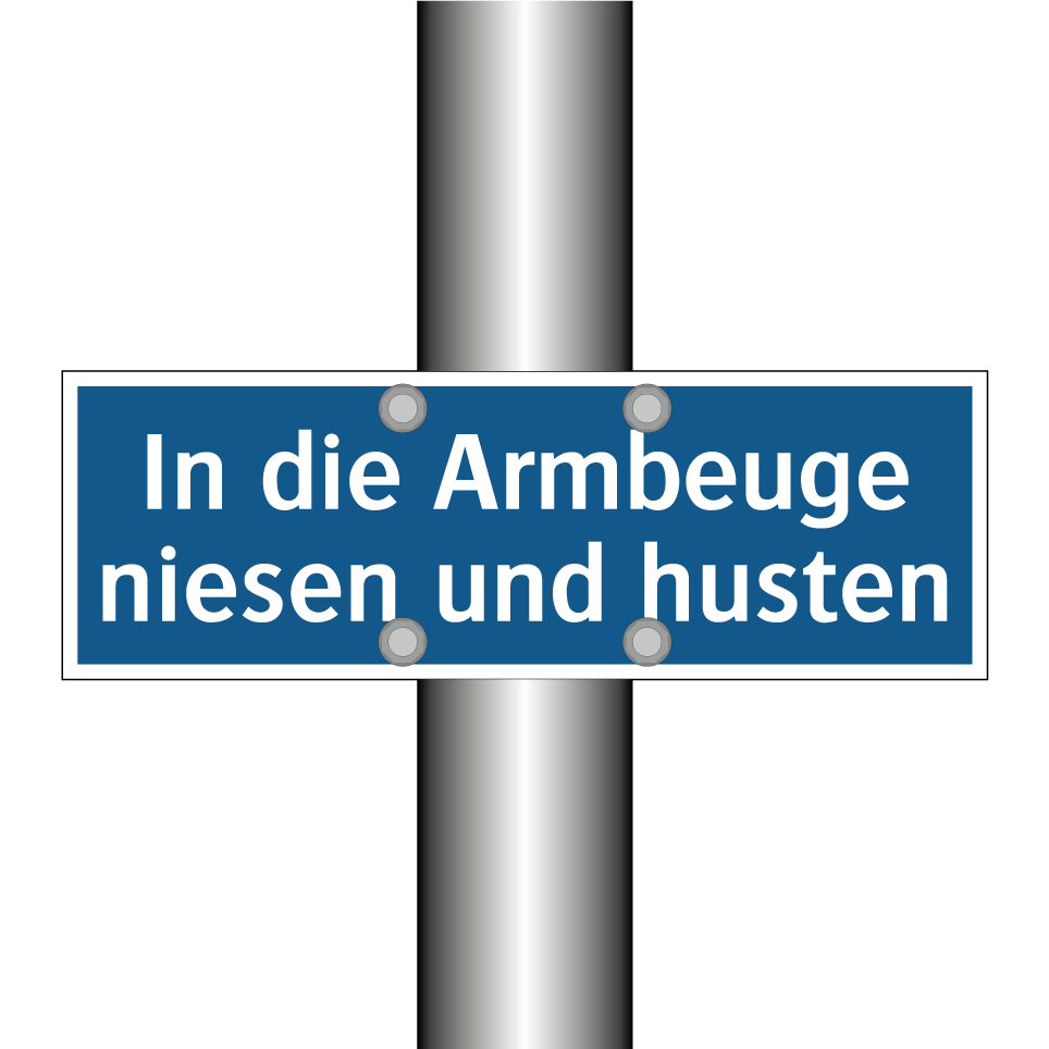 In die Armbeuge niesen und husten