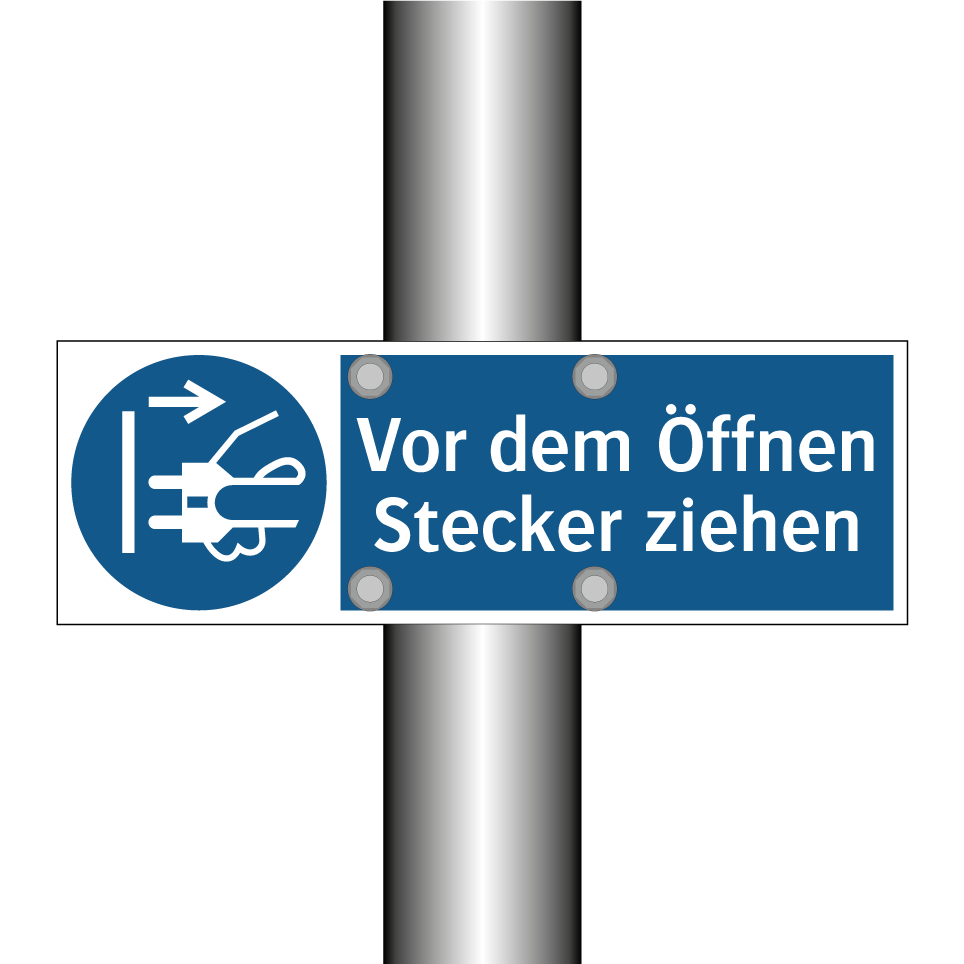 Vor dem Öffnen Stecker ziehen