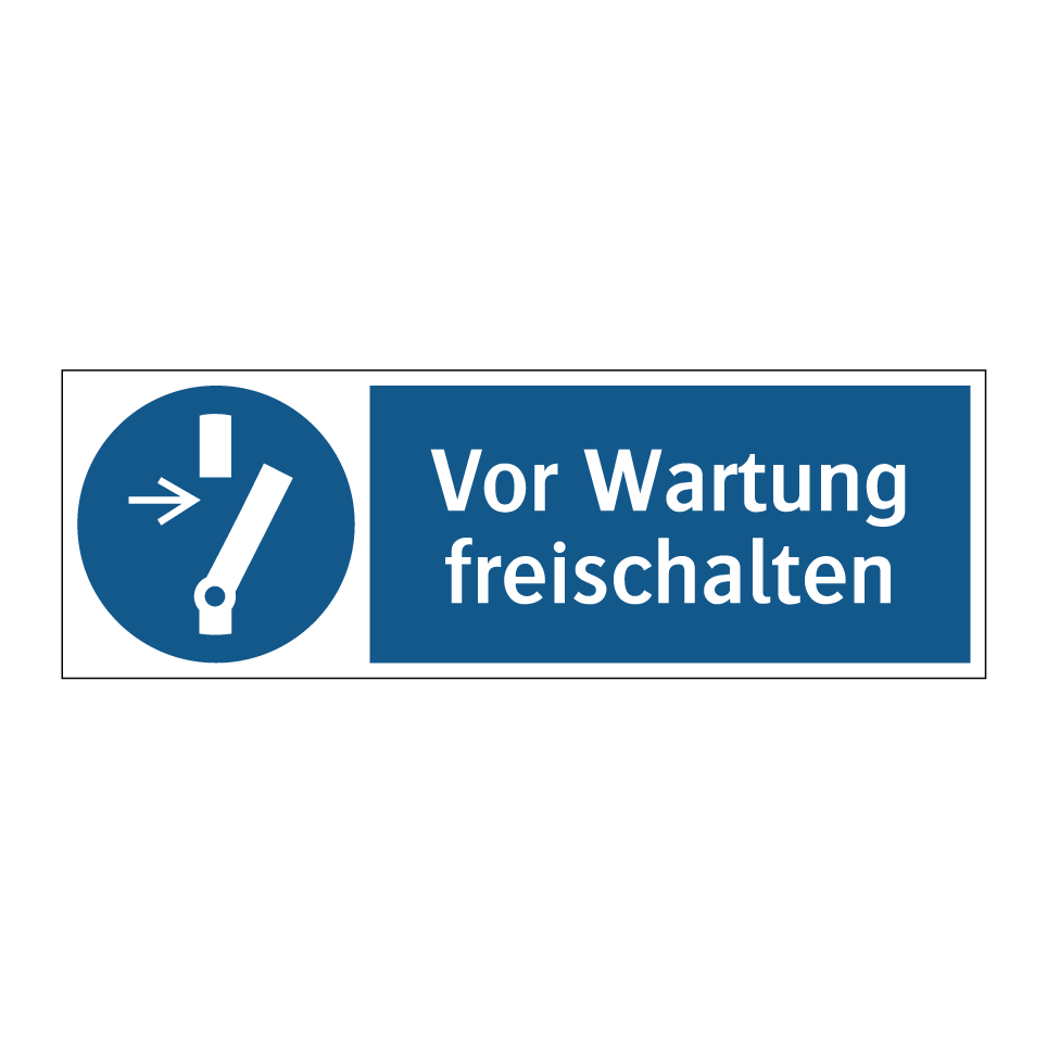 Vor Wartung freischalten