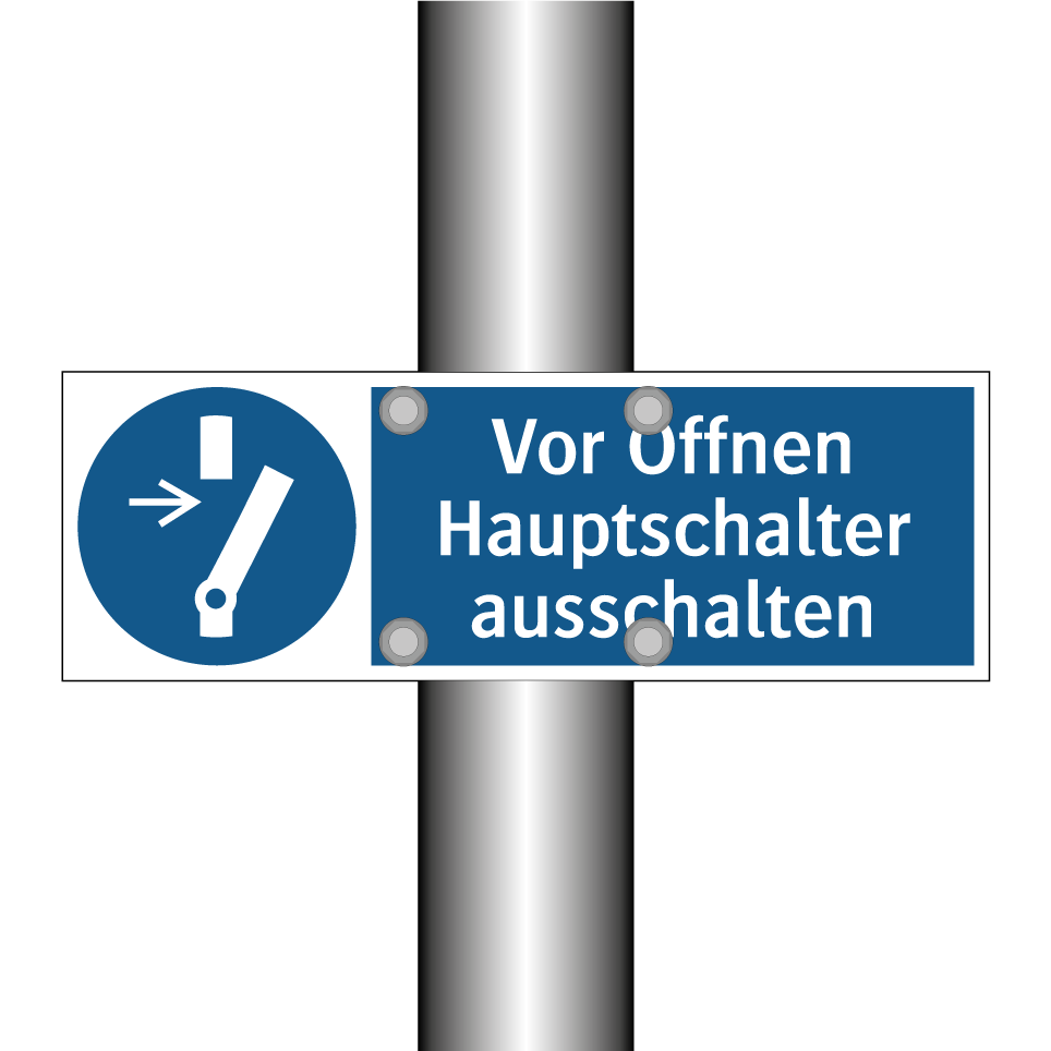 Vor Öffnen Hauptschalter ausschalten