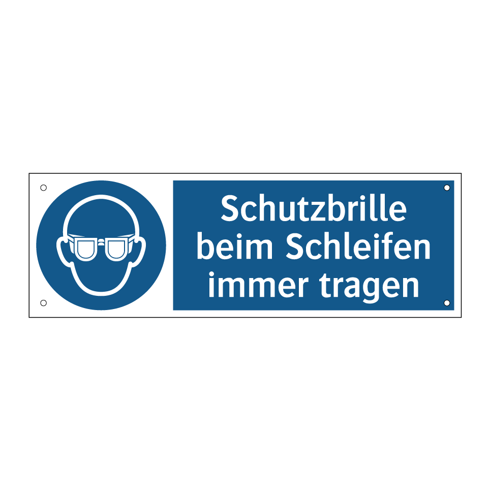 Schutzbrille beim Schleifen immer tragen