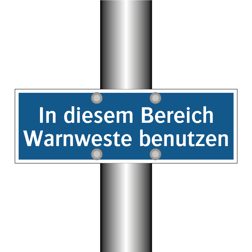 In diesem Bereich Warnweste benutzen