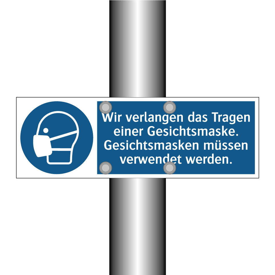 Wir verlangen das Tragen einer Gesichtsmaske. Gesichtsmasken müssen verwendet werden.