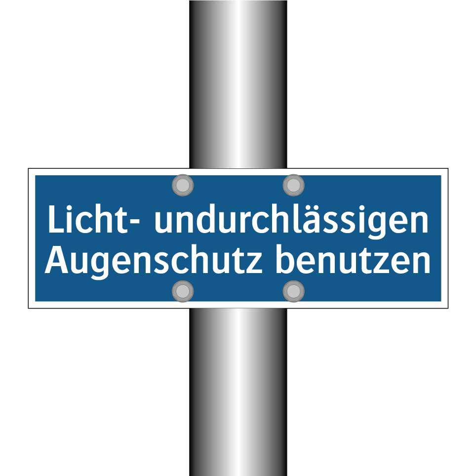 Licht- undurchlässigen Augenschutz benutzen