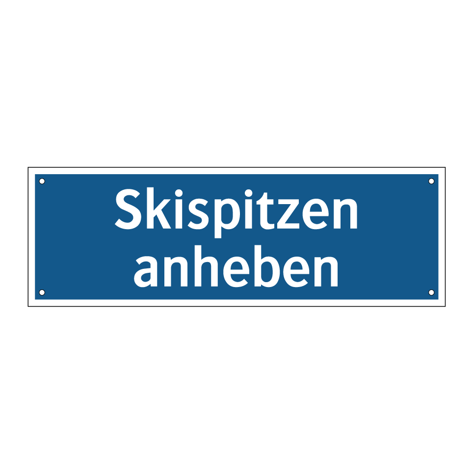 Skispitzen anheben