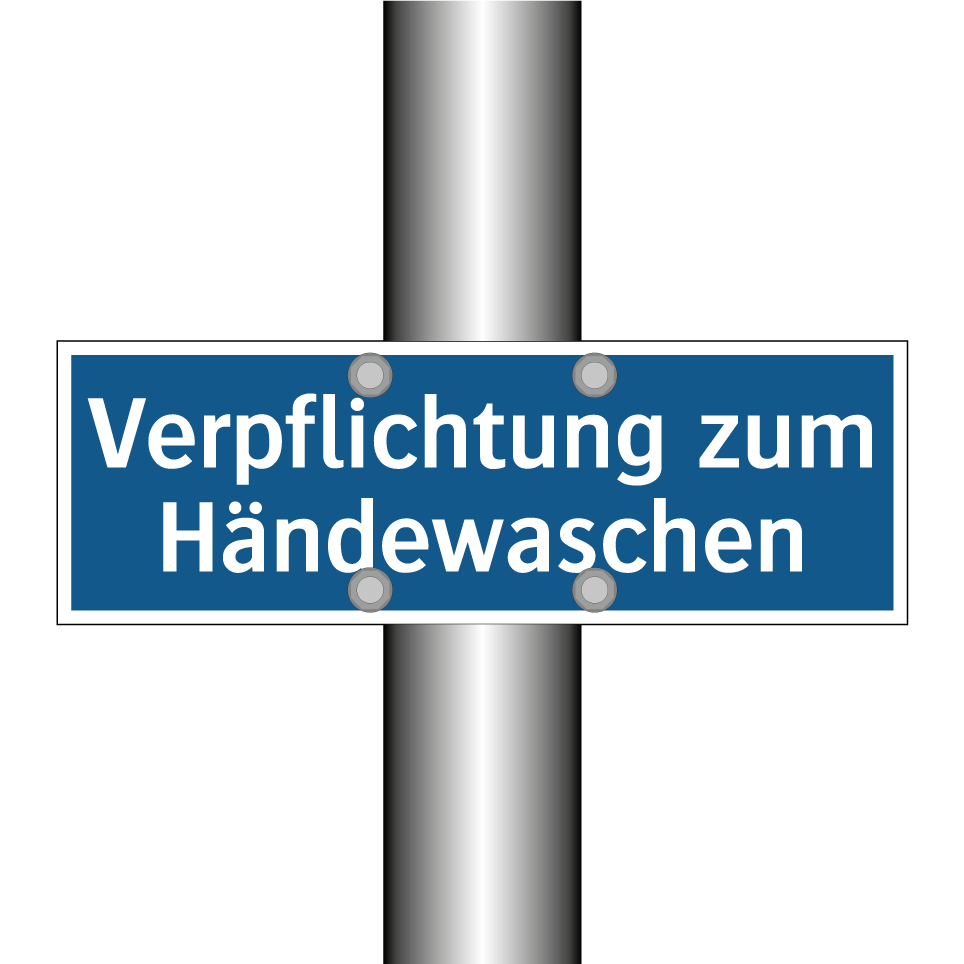 Verpflichtung zum Händewaschen