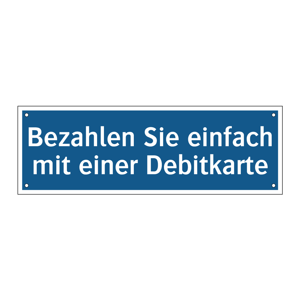 Bezahlen Sie einfach mit einer Debitkarte