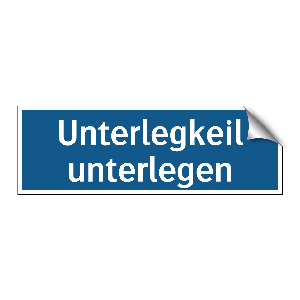 Unterlegkeil unterlegen