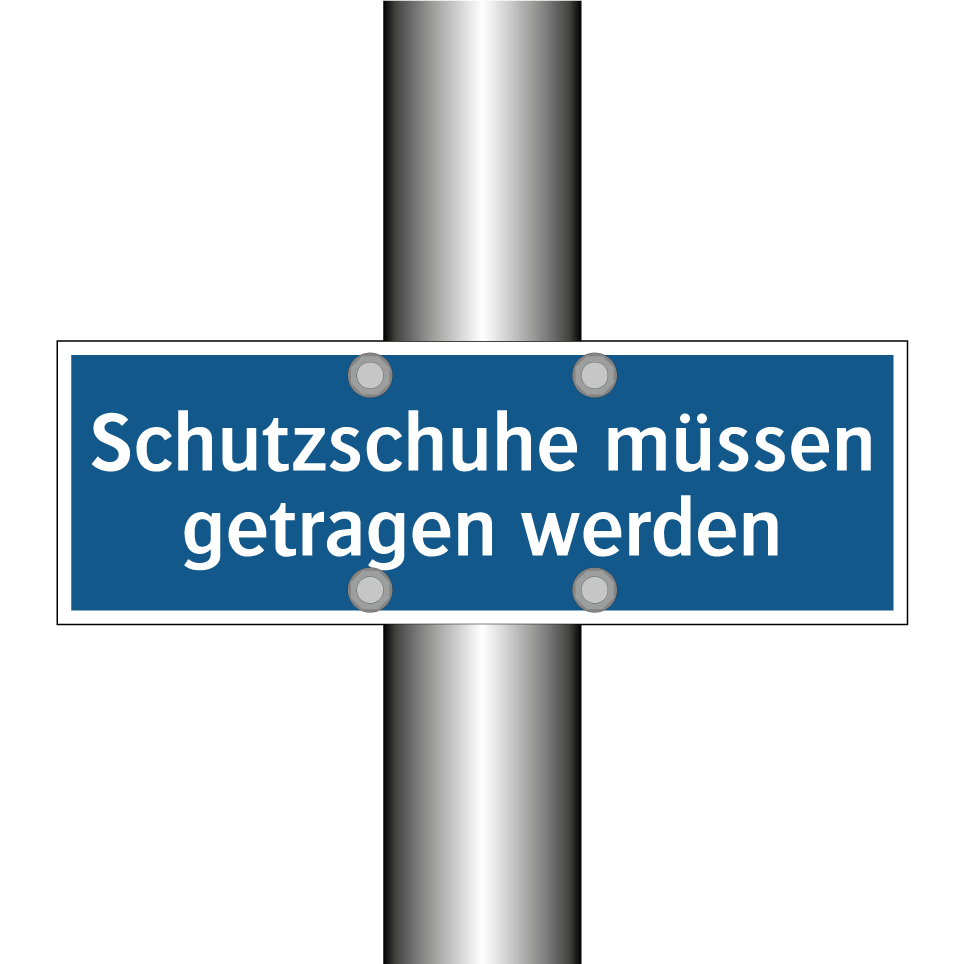 Schutzschuhe müssen getragen werden