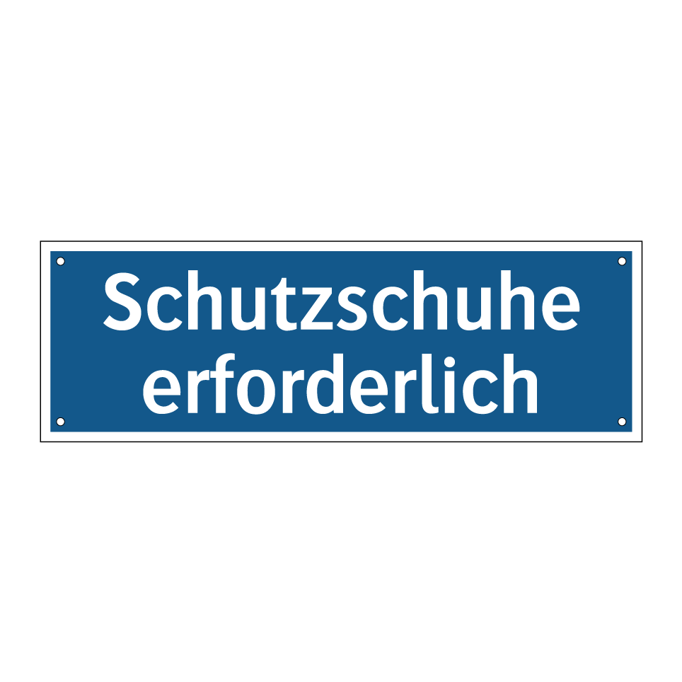 Schutzschuhe erforderlich