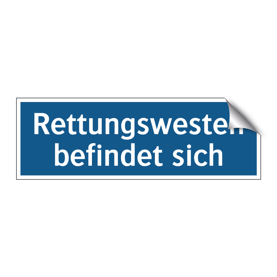 Rettungswesten befindet sich