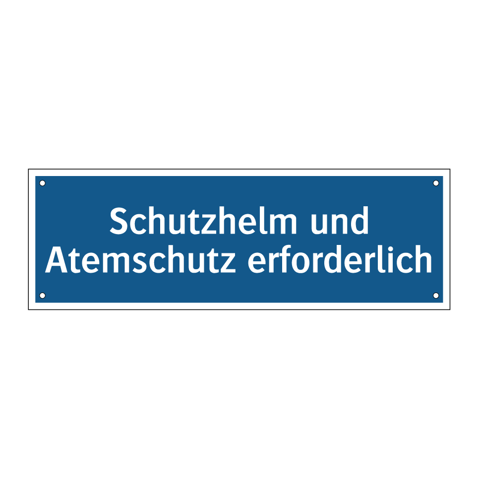 Schutzhelm und Atemschutz erforderlich
