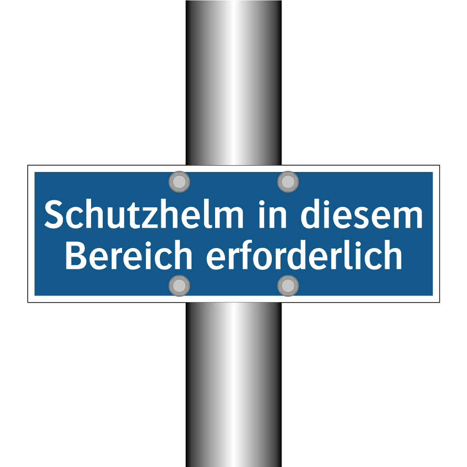 Schutzhelm in diesem Bereich erforderlich