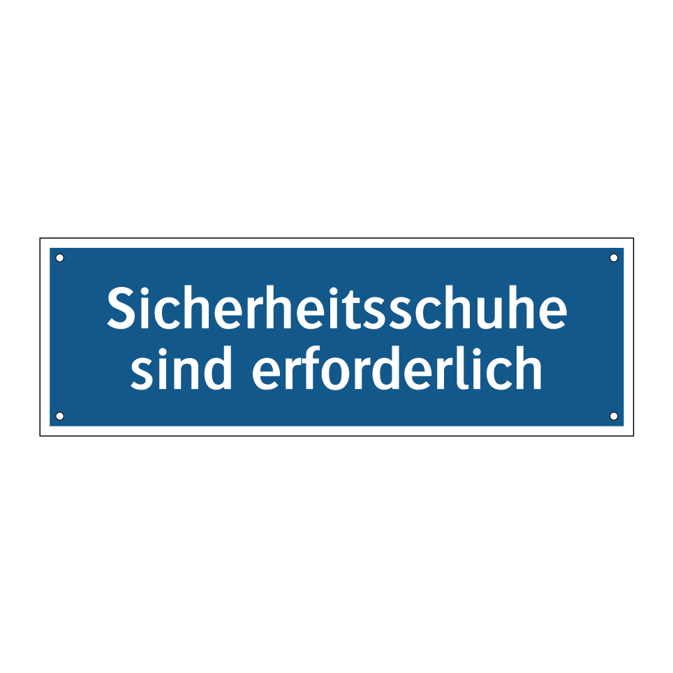 Sicherheitsschuhe sind erforderlich