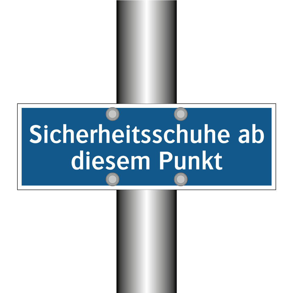 Sicherheitsschuhe ab diesem Punkt